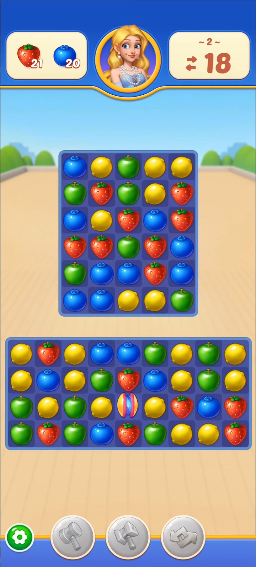 Gameplay of the Fruit Diary 2: Manor Design for Android phone or tablet.