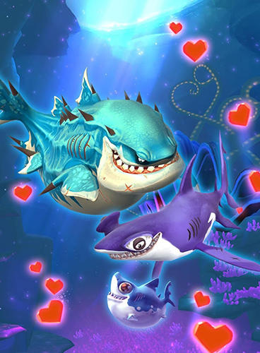 Gameplay of the Hungry shark: Heroes for Android phone or tablet.