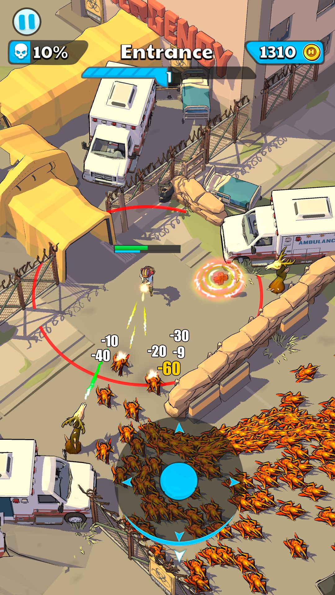 Gameplay of the Last Hero: Shooter Apocalypse for Android phone or tablet.