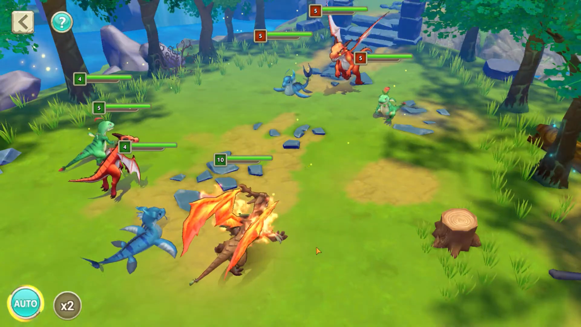 Gameplay of the Monsters: Dragon Tamer for Android phone or tablet.