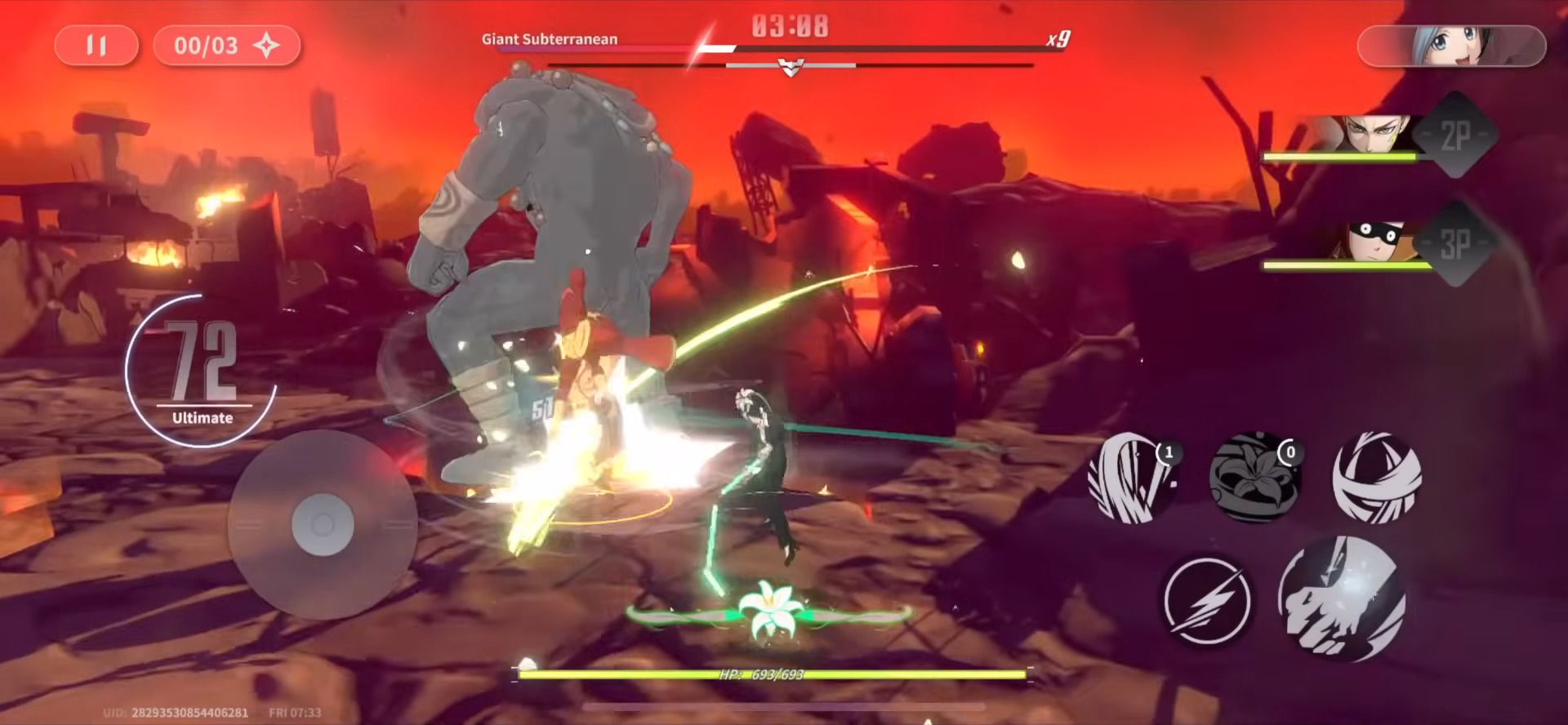 Gameplay of the One Punch Man: World for Android phone or tablet.