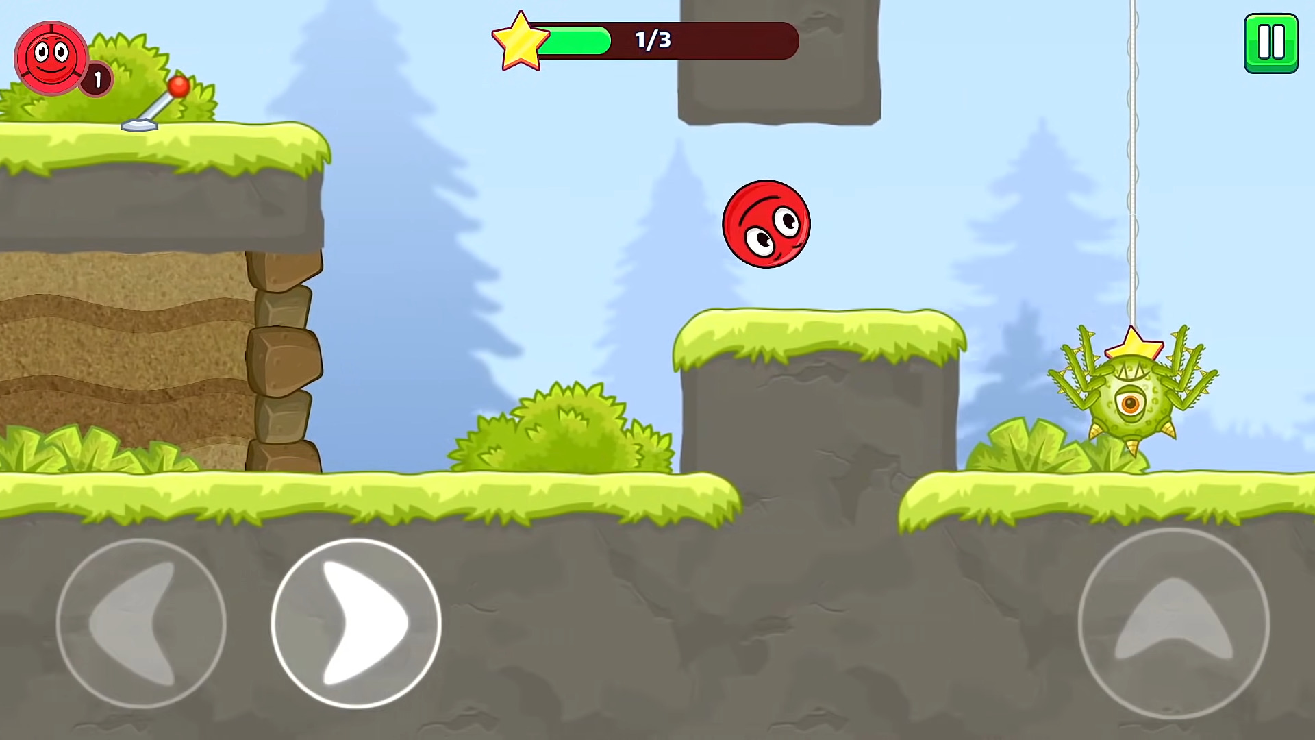 Gameplay of the Red Ball 5 for Android phone or tablet.