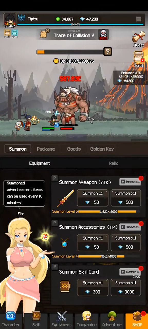 Gameplay of the Slayer Legend for Android phone or tablet.