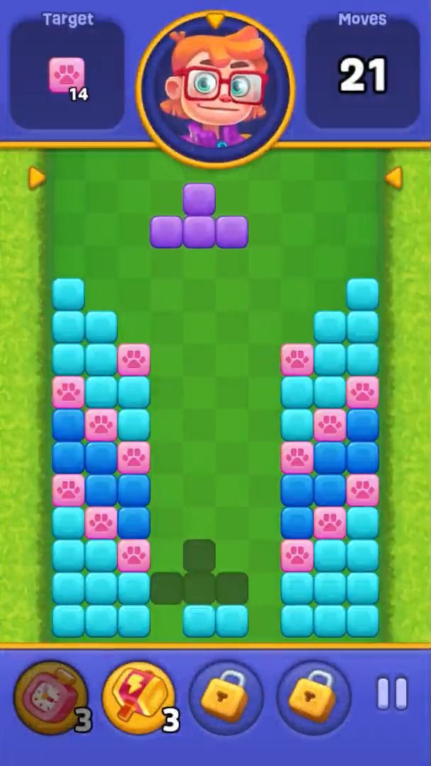 Gameplay of the Tetris® Story for Android phone or tablet.
