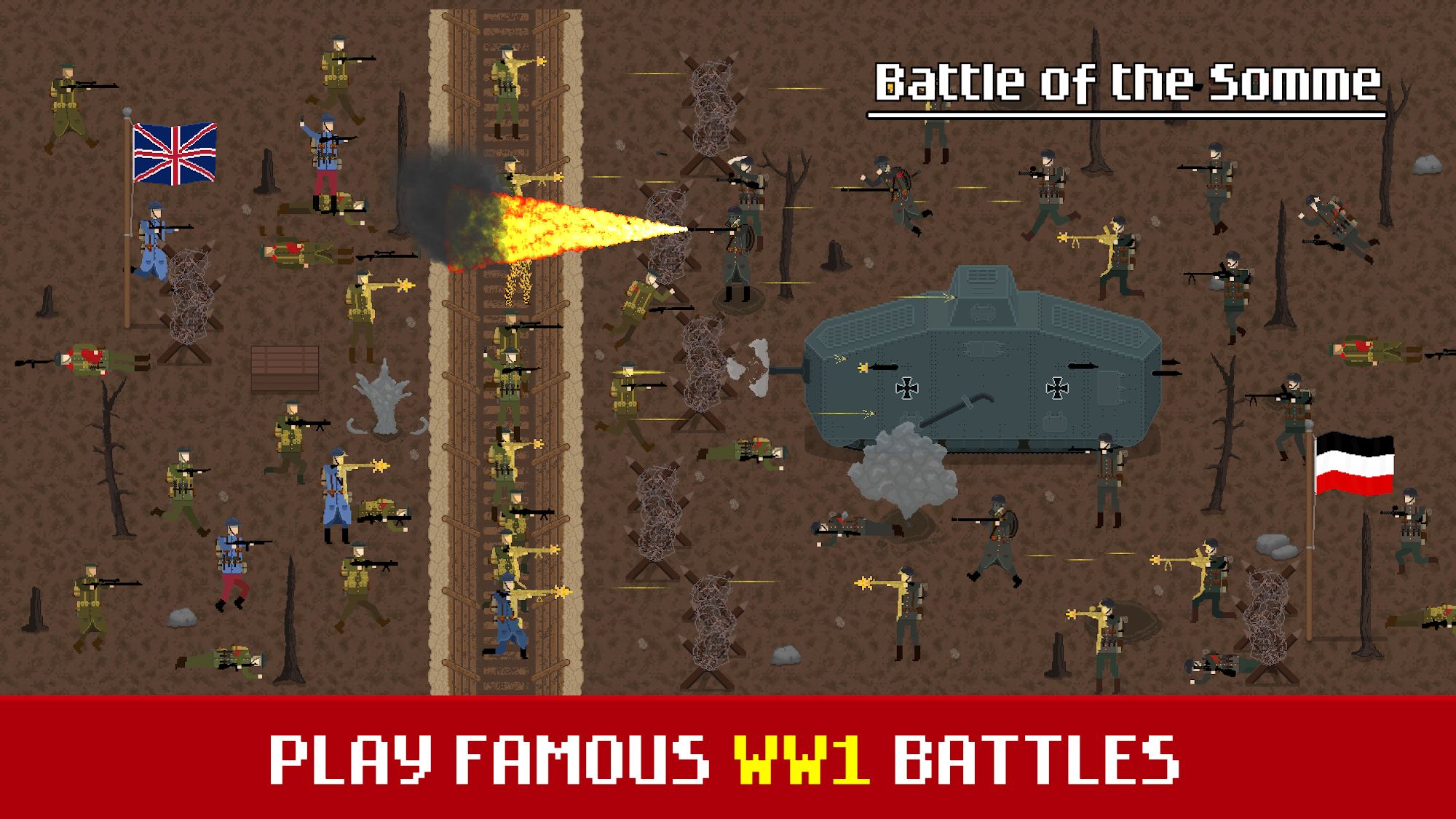 Gameplay of the Trench Warfare WW1: RTS Battle for Android phone or tablet.