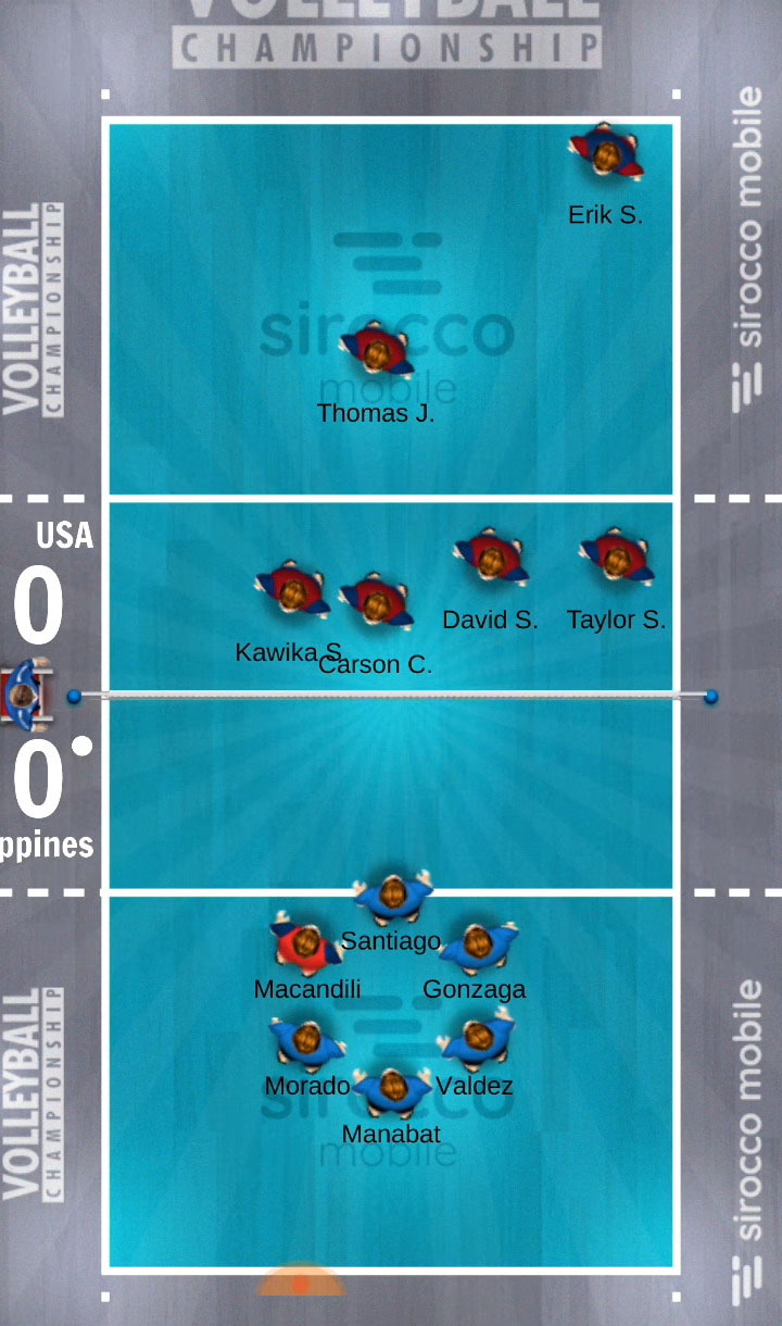 Gameplay of the Volleyball Championship for Android phone or tablet.