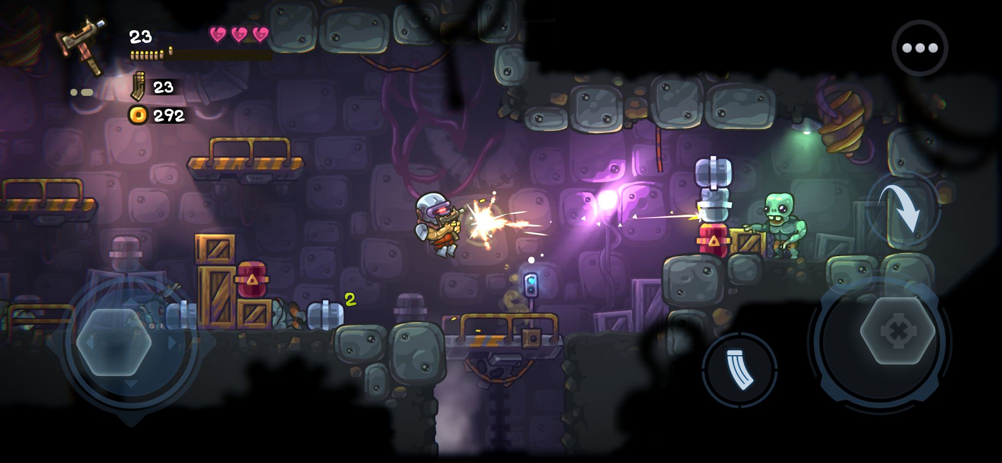 Gameplay of the Zombotron Re-Boot for Android phone or tablet.