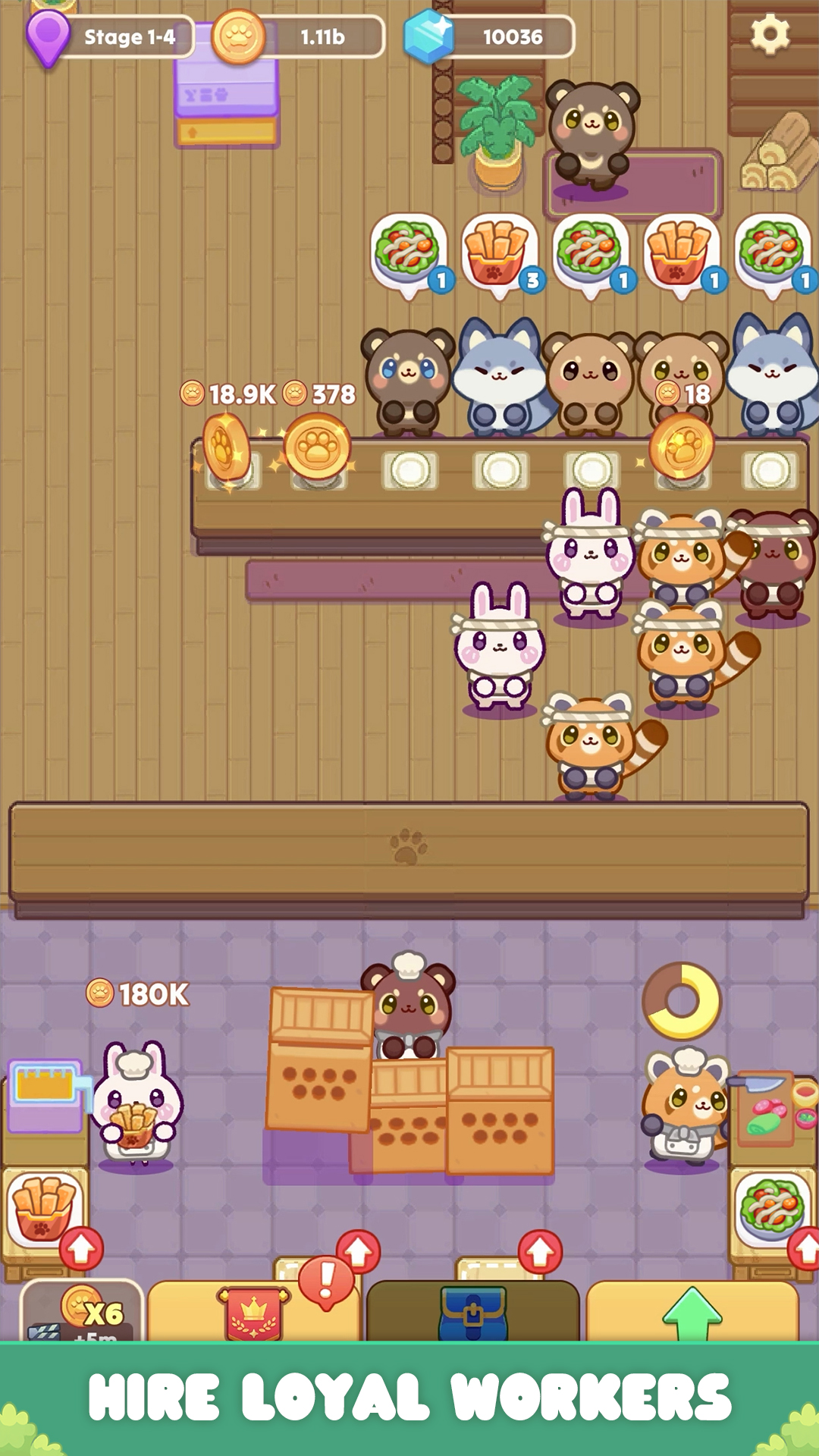 Cozy Cafe: Animal Restaurant - Android game screenshots.