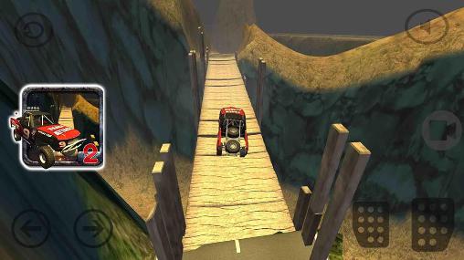 Gameplay of the Hill climb racing 4x4: Rivals game for Android phone or tablet.