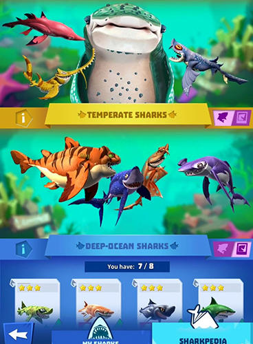 Hungry shark: Heroes - Android game screenshots.