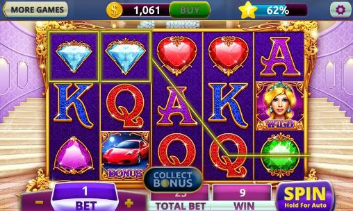 Gameplay of the Slots: Diamonds casino for Android phone or tablet.