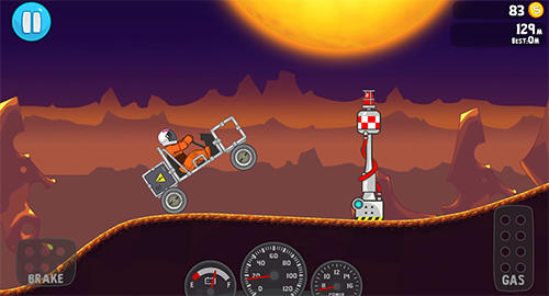 Gameplay of the Rovercraft: Race your space car for Android phone or tablet.
