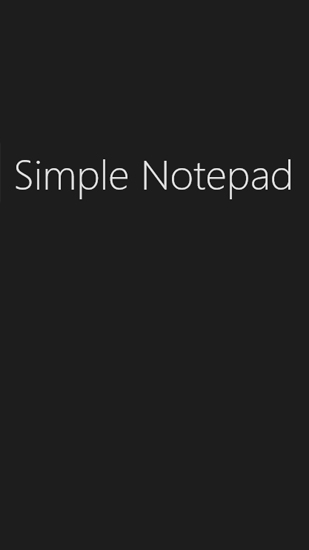Simple Notepad screenshot.