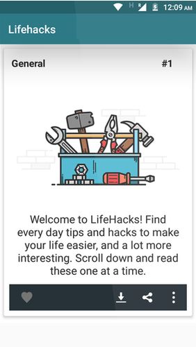Life hacks screenshot.