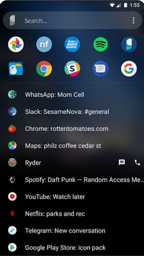 Sesame - Universal search and shortcuts screenshot.