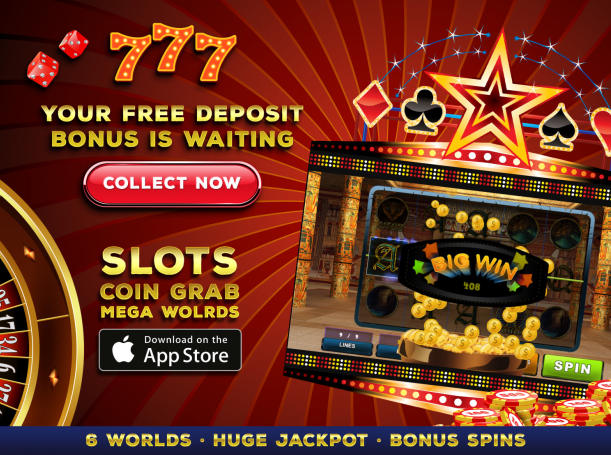 Download Slots: Coin Grab Mega Worlds iOS 8.0 game free.