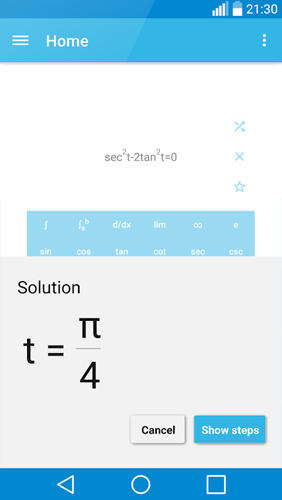MalMath: Step By Step Solver screenshot.