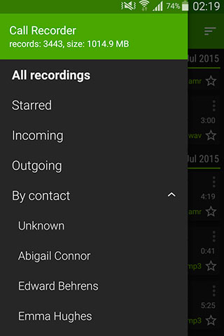 Call Recorder screenshot.