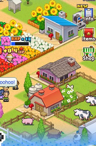 Gameplay screenshots of the 8-bit farm for iPad, iPhone or iPod.