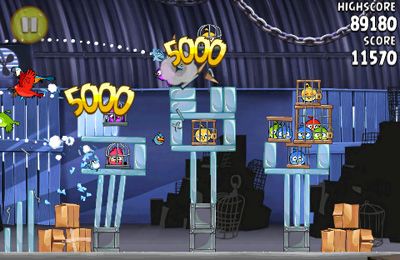 Gameplay screenshots of the Angry birds Rio for iPad, iPhone or iPod.