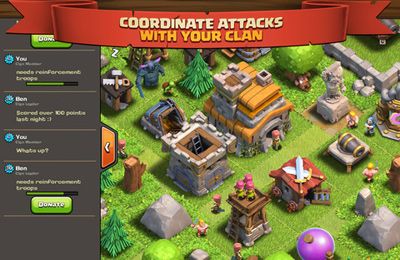 Gameplay screenshots of the Clash of Clans for iPad, iPhone or iPod.
