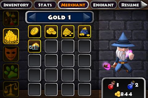 Gameplay screenshots of the Dungeon quest for iPad, iPhone or iPod.