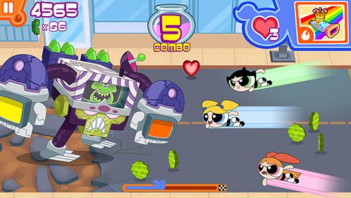 Gameplay screenshots of the Flipped out: The powerpuff girls for iPad, iPhone or iPod.