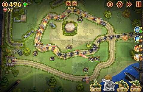 Gameplay screenshots of the Toy defense for iPad, iPhone or iPod.