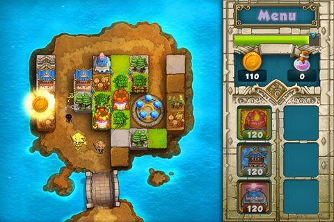 Gameplay screenshots of the Treasure defense for iPad, iPhone or iPod.