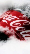 New mobile wallpapers - free download. Brands, Coca-cola, Logos, Snow picture and image for mobile phones.