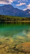 New mobile wallpapers - free download. Trees, Mountains, Landscape, Rivers picture and image for mobile phones.