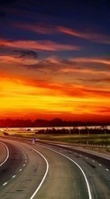 New mobile wallpapers - free download. Roads,Landscape,Sunset picture and image for mobile phones.