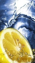 New 320x480 mobile wallpapers Fruits, Water, Food, Lemons free download.