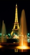 New mobile wallpapers - free download. Eiffel Tower,Night,Landscape picture and image for mobile phones.