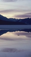 New 240x320 mobile wallpapers Landscape, Water, Sunset, Mountains free download.