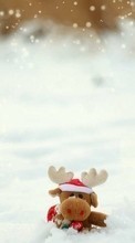 New mobile wallpapers - free download. Toys, New Year, Holidays, Christmas, Xmas, Snow picture and image for mobile phones.