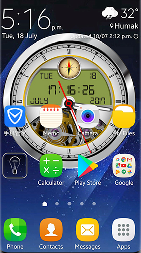 Download livewallpaper Analog clock 3D for Android.