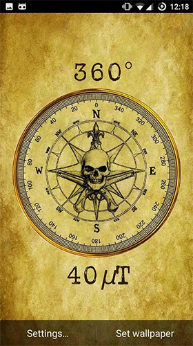 Download livewallpaper Compass for Android.