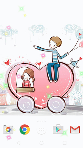 Download livewallpaper Cute lovers for Android.