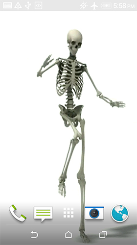 Download livewallpaper Dancing skeleton for Android.