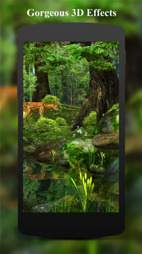 Download livewallpaper Deer and nature 3D for Android.