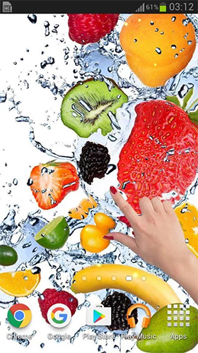 Download Fruits in the water free Food livewallpaper for Android phone and tablet.