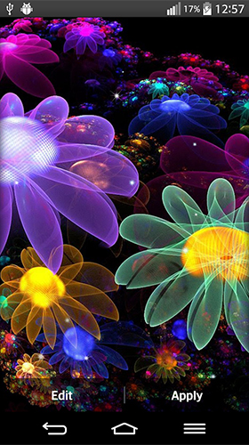 Download livewallpaper Glowing flowers by My Live Wallpaper for Android.