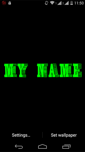 Download My name 3D free livewallpaper for Android phone and tablet.
