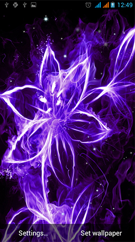 Download livewallpaper Neon flowers by Live Wallpapers Gallery for Android.