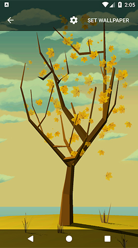 Download Tree with falling leaves free Landscape livewallpaper for Android phone and tablet.