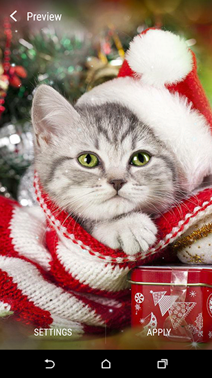 Download livewallpaper Christmas animals for Android.