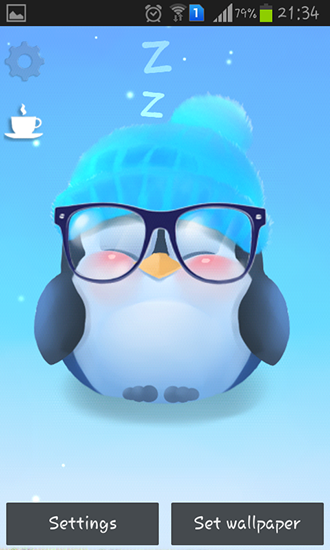 Download livewallpaper Chubby penguin for Android.