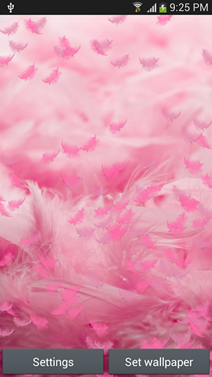 Download Pink feather free livewallpaper for Android 4.4.2 phone and tablet.