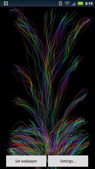 Download livewallpaper Plasma trails for Android.